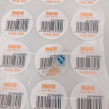 Pegatina adhesiva personalizada doble de impresión de 2 capas